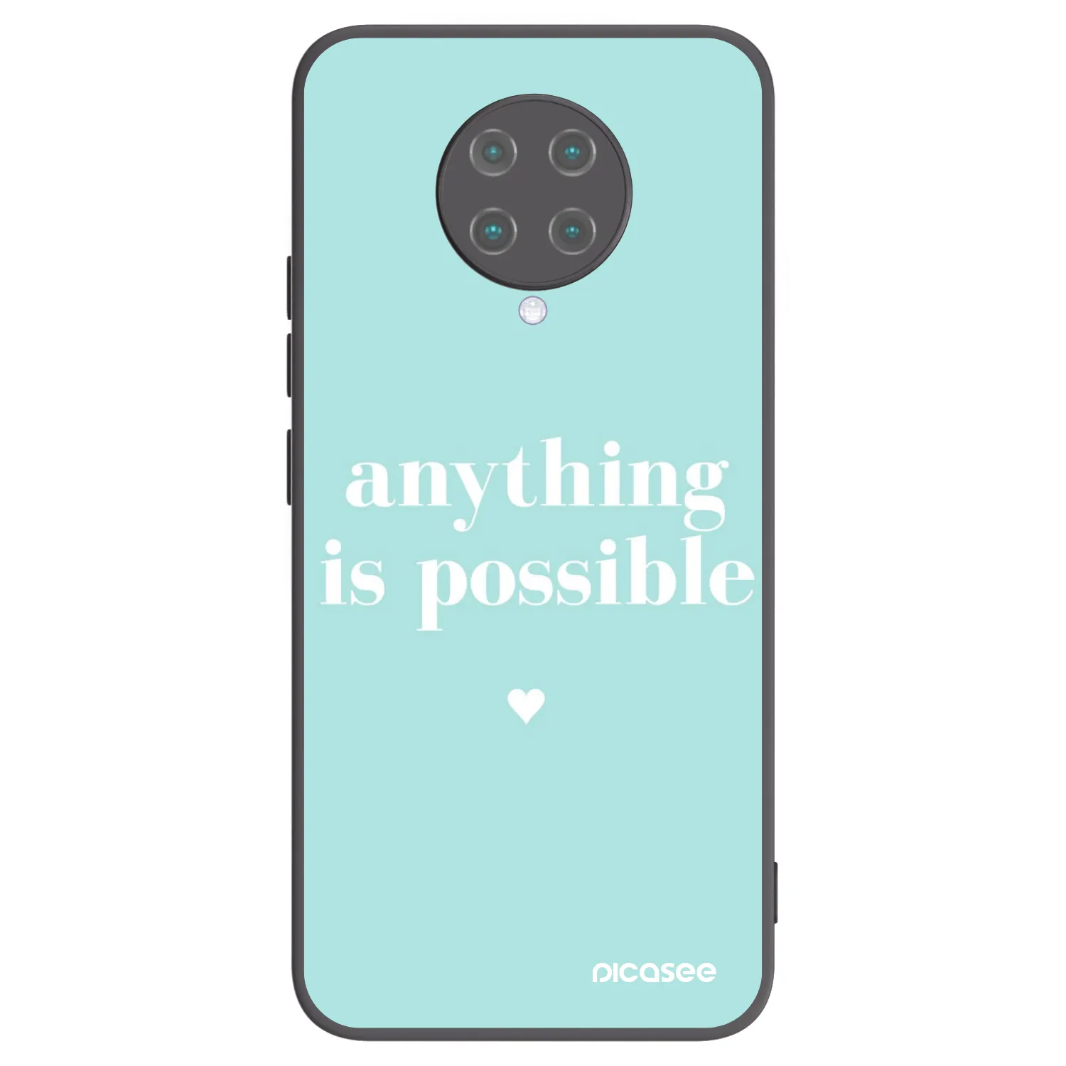 Picasee fekete szilikon tok az alábbi mobiltelefonokra Xiaomi Poco F2 Pro - Anything is possible