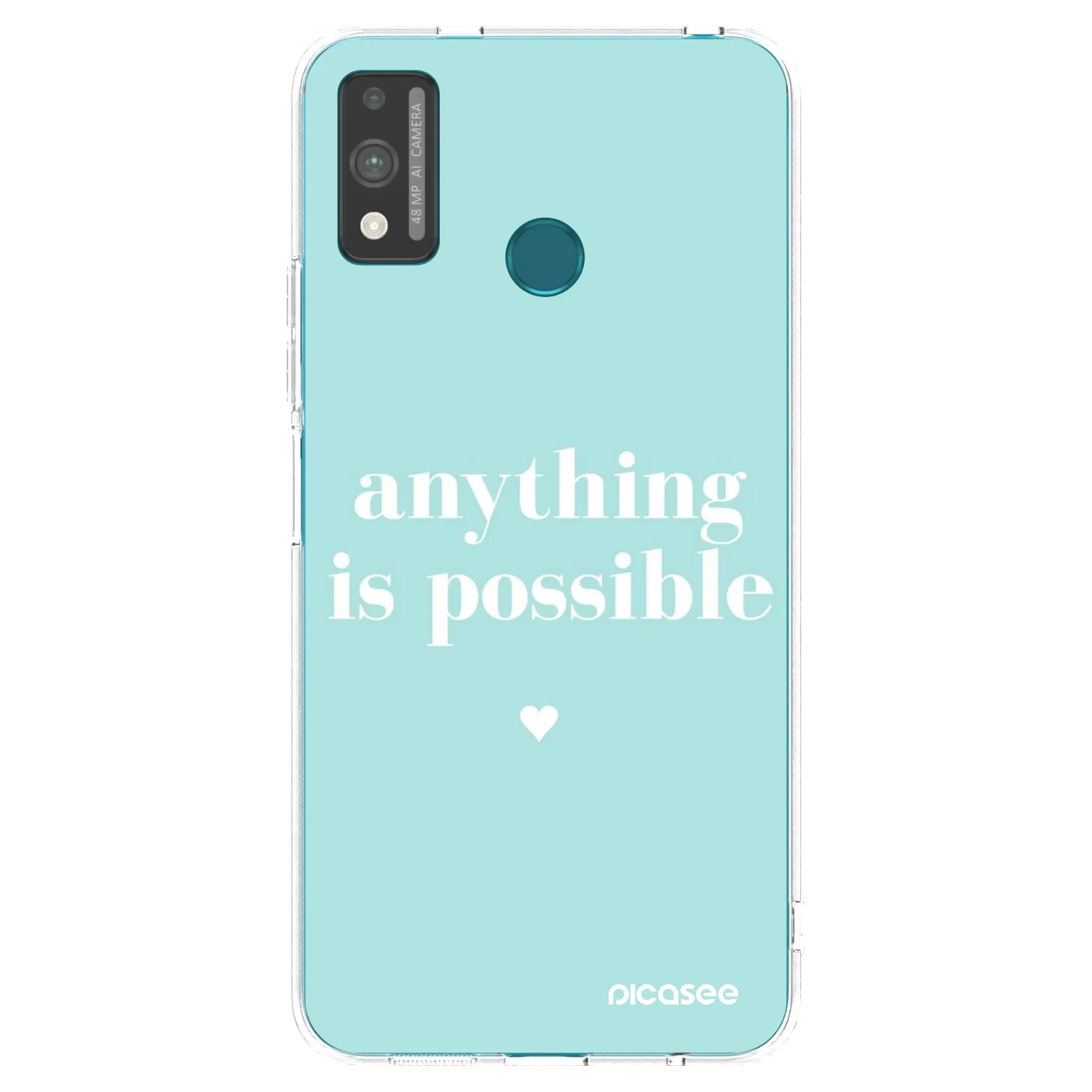 Picasee átlátszó szilikon tok az alábbi mobiltelefonokra Honor 9X Lite - Anything is possible