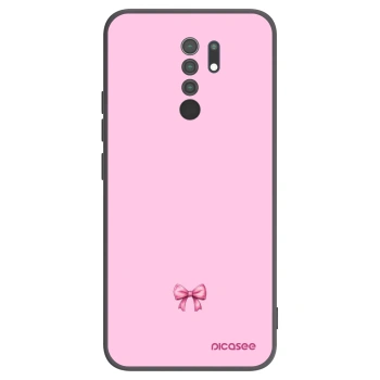 Picasee fekete szilikon tok az alábbi mobiltelefonokra Xiaomi Redmi 9 - Blush bow