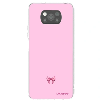 Picasee fekete szilikon tok az alábbi mobiltelefonokra Xiaomi Poco X3 - Blush bow