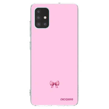 Picasee átlátszó szilikon tok az alábbi mobiltelefonokra Samsung Galaxy M51 M515F - Blush bow