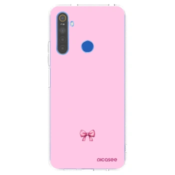 Picasee átlátszó szilikon tok az alábbi mobiltelefonokra Realme 5 - Blush bow