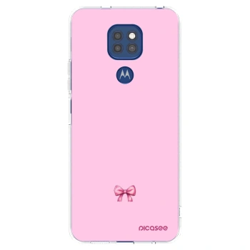 Picasee átlátszó szilikon tok az alábbi mobiltelefonokra Motorola Moto G9 Play - Blush bow