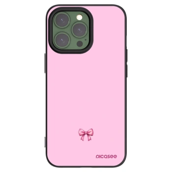 Picasee fekete szilikon tok az alábbi mobiltelefonokra Apple iPhone 13 Pro - Blush bow