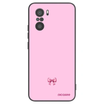 Picasee fekete szilikon tok az alábbi mobiltelefonokra Xiaomi Poco F3 - Blush bow
