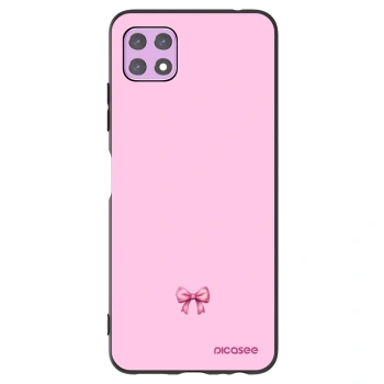 Picasee fekete szilikon tok az alábbi mobiltelefonokra Samsung Galaxy A22 A226B 5G - Blush bow