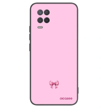 Picasee fekete szilikon tok az alábbi mobiltelefonokra Realme 8 5G - Blush bow