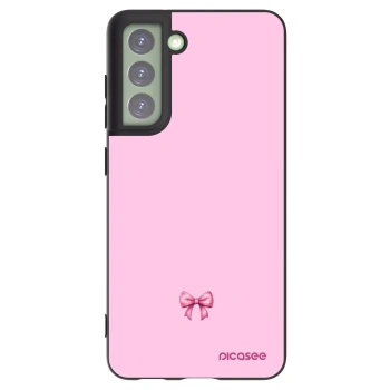 Picasee fekete szilikon tok az alábbi mobiltelefonokra Samsung Galaxy S21 FE 5G - Blush bow