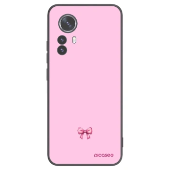 Picasee fekete szilikon tok az alábbi mobiltelefonokra Xiaomi 12 Pro - Blush bow