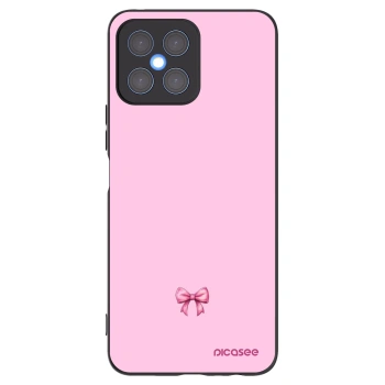 Picasee fekete szilikon tok az alábbi mobiltelefonokra Honor X8 4G - Blush bow