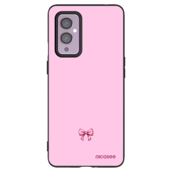 Picasee fekete szilikon tok az alábbi mobiltelefonokra OnePlus 9 - Blush bow