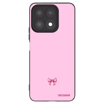 Picasee fekete szilikon tok az alábbi mobiltelefonokra Honor X8a - Blush bow
