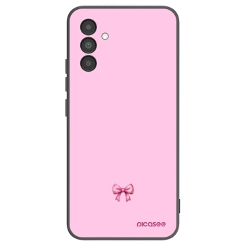 Picasee fekete szilikon tok az alábbi mobiltelefonokra Samsung Galaxy A04s A047F - Blush bow