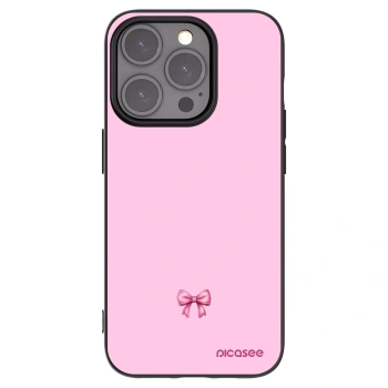 Picasee fekete szilikon tok az alábbi mobiltelefonokra Apple iPhone 15 Pro - Blush bow