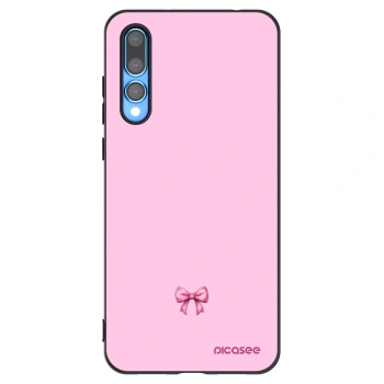 Picasee fekete szilikon tok az alábbi mobiltelefonokra Huawei P20 Pro - Blush bow