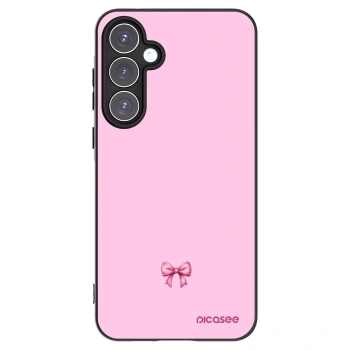 Picasee fekete szilikon tok az alábbi mobiltelefonokra Samsung Galaxy A55 5G A556B - Blush bow