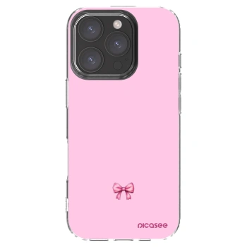 Picasee átlátszó szilikon tok az alábbi mobiltelefonokra Apple iPhone 16 Pro - Blush bow