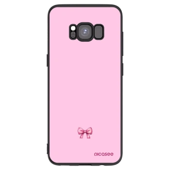 Picasee fekete szilikon tok az alábbi mobiltelefonokra Samsung Galaxy S8 G950F - Blush bow