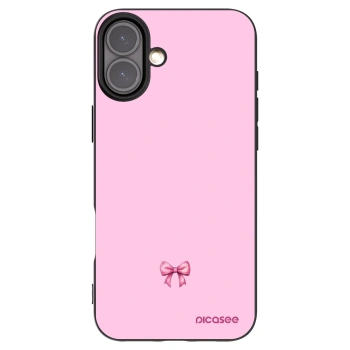 Picasee fekete szilikon tok az alábbi mobiltelefonokra Apple iPhone 16 Plus - Blush bow