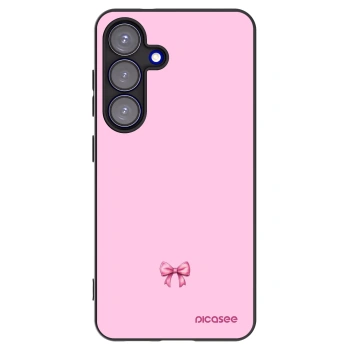 Picasee fekete szilikon tok az alábbi mobiltelefonokra Samsung Galaxy S25 5G - Blush bow