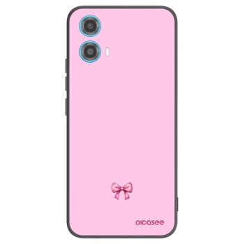 Picasee fekete szilikon tok az alábbi mobiltelefonokra Motorola Moto G34 5G - Blush bow