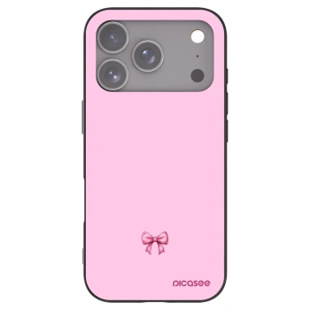 Picasee fekete szilikon tok az alábbi mobiltelefonokra Apple iPhone 17 Pro - Blush bow