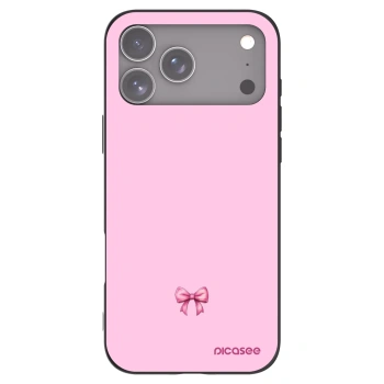Picasee fekete szilikon tok az alábbi mobiltelefonokra Apple iPhone 17 Pro Max - Blush bow