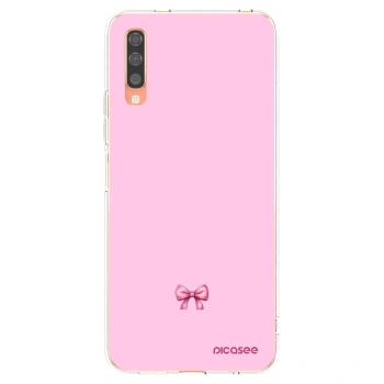 Picasee átlátszó szilikon tok az alábbi mobiltelefonokra Samsung Galaxy A70 A705F - Blush bow
