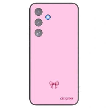 Picasee fekete szilikon tok az alábbi mobiltelefonokra Samsung Galaxy S25 FE 5G - Blush bow