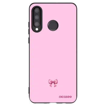 Picasee fekete szilikon tok az alábbi mobiltelefonokra Huawei P30 Lite - Blush bow