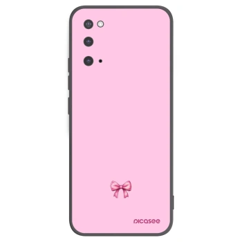 Picasee fekete szilikon tok az alábbi mobiltelefonokra Samsung Galaxy S20 G980F - Blush bow