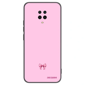 Picasee fekete szilikon tok az alábbi mobiltelefonokra Xiaomi Redmi Note 9 Pro - Blush bow