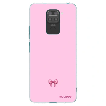 Picasee fekete szilikon tok az alábbi mobiltelefonokra Xiaomi Redmi Note 9 - Blush bow