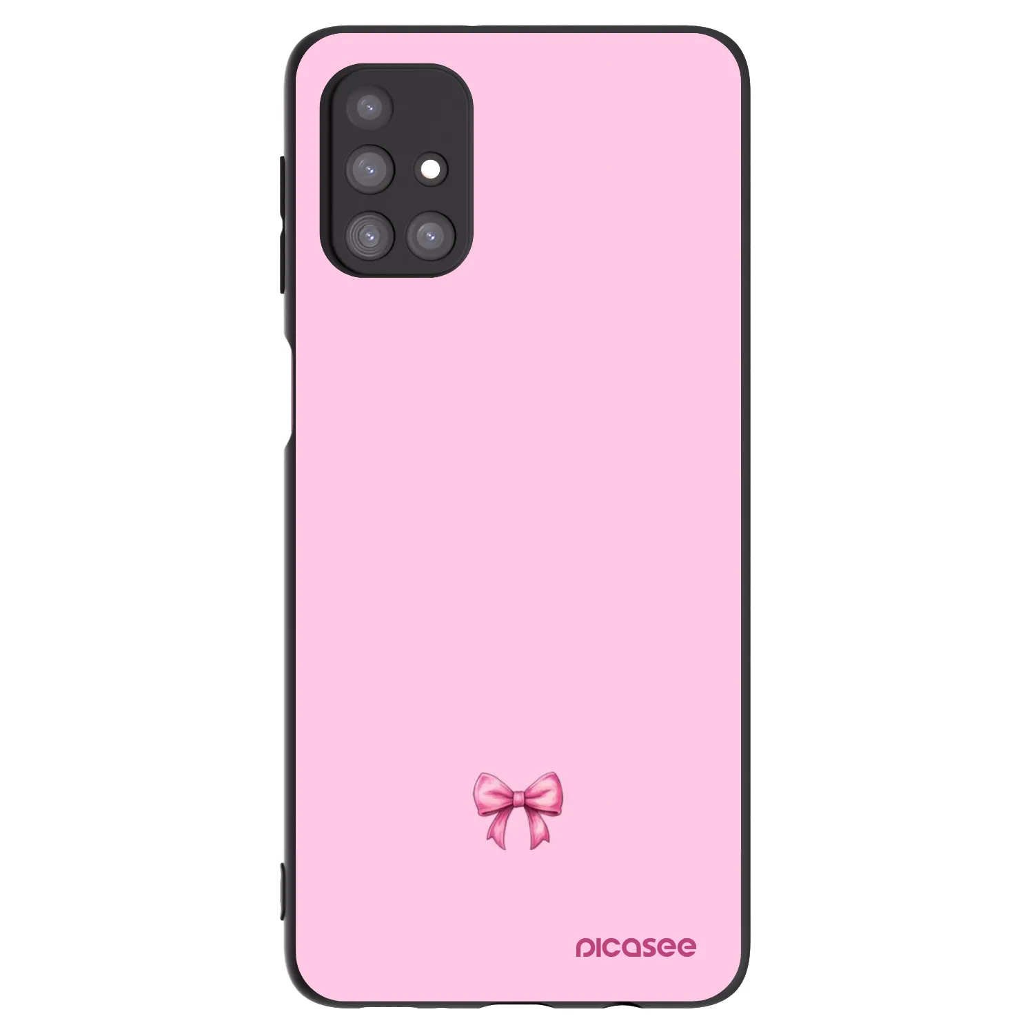 Picasee fekete szilikon tok az alábbi mobiltelefonokra Samsung Galaxy M31s - Blush bow