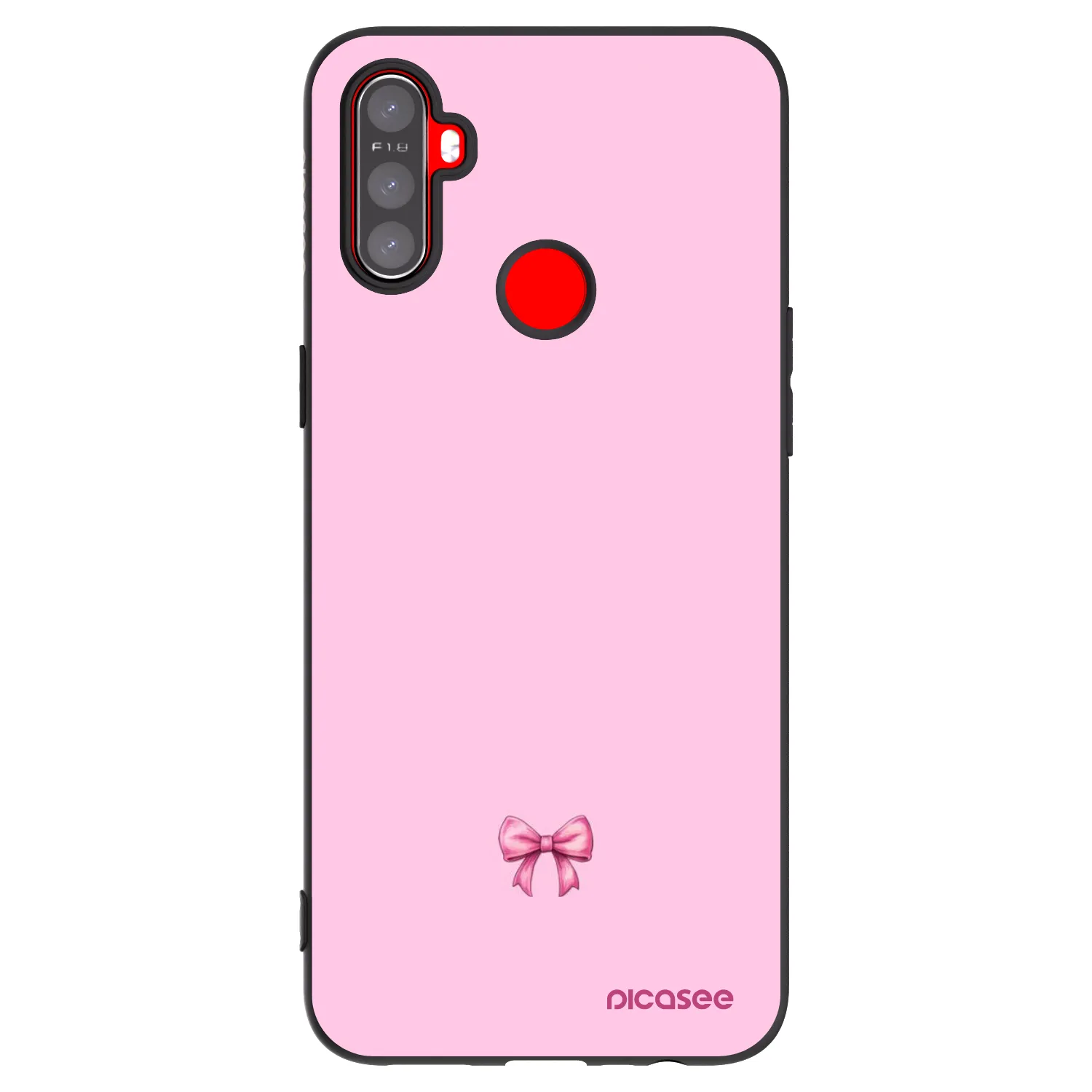 Picasee fekete szilikon tok az alábbi mobiltelefonokra Realme C3 - Blush bow