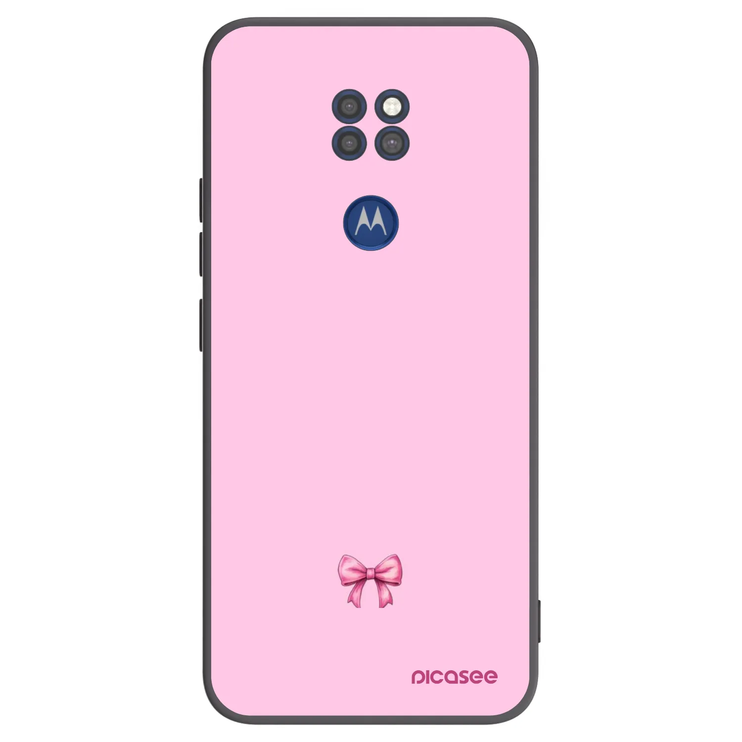 Picasee fekete szilikon tok az alábbi mobiltelefonokra Motorola Moto G9 Play - Blush bow