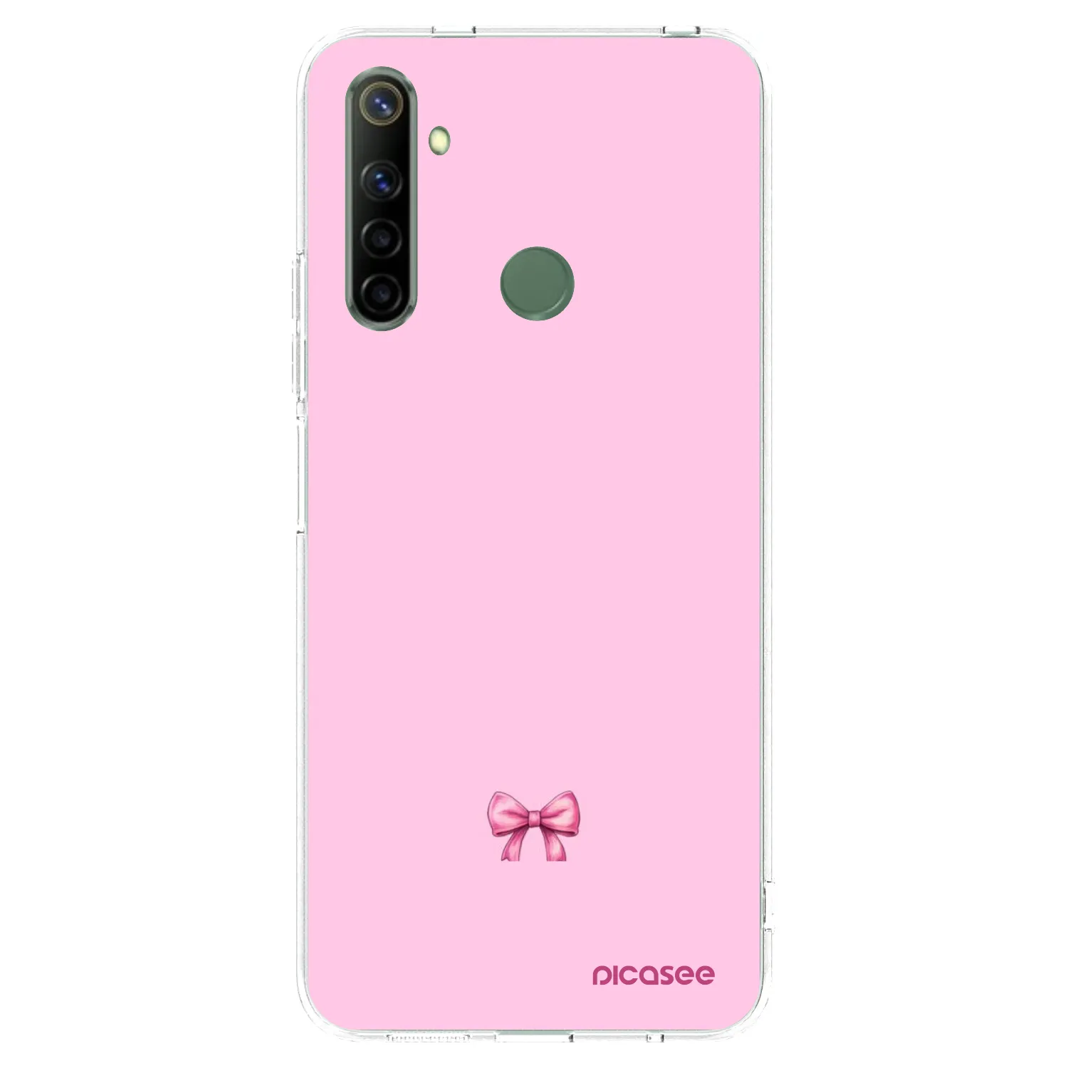 Picasee átlátszó szilikon tok az alábbi mobiltelefonokra Realme 6i - Blush bow