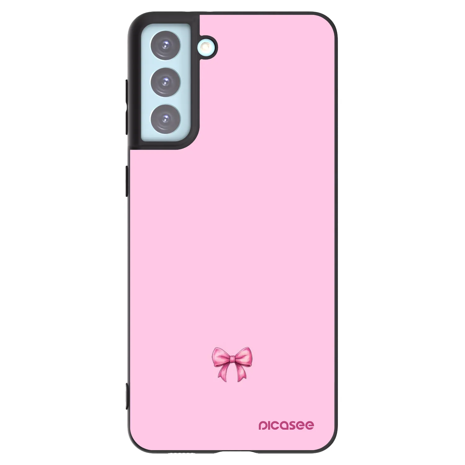 Picasee fekete szilikon tok az alábbi mobiltelefonokra Samsung Galaxy S21+ 5G G996F - Blush bow