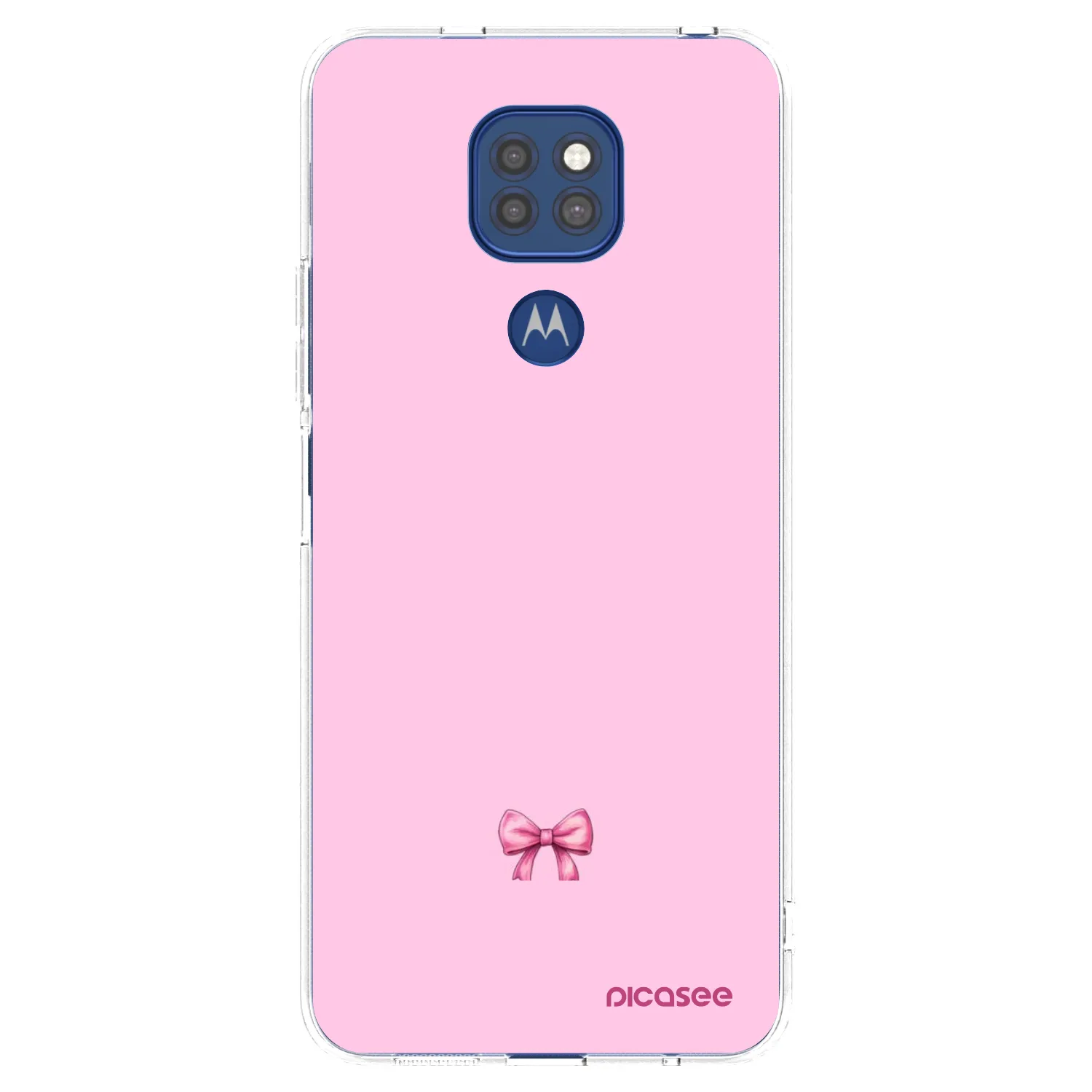 Picasee átlátszó szilikon tok az alábbi mobiltelefonokra Motorola Moto G9 Play - Blush bow