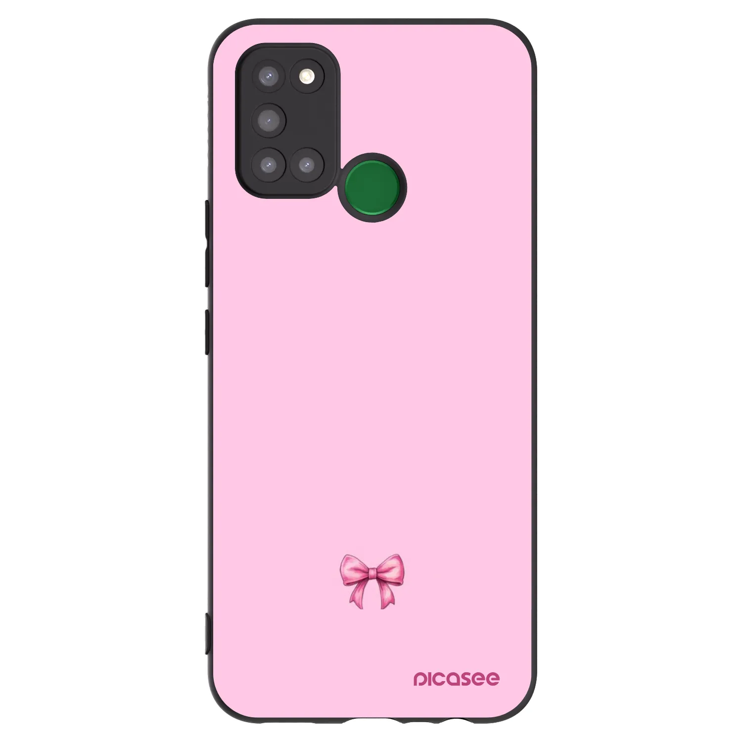 Picasee fekete szilikon tok az alábbi mobiltelefonokra Realme 7i - Blush bow
