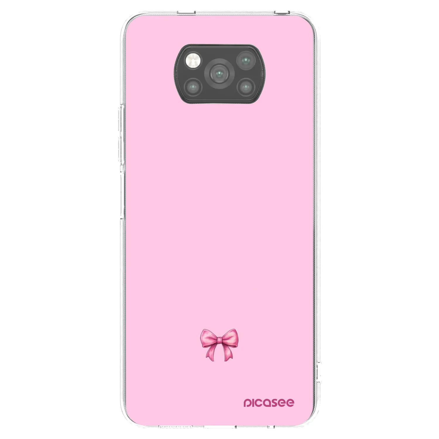 Picasee fekete szilikon tok az alábbi mobiltelefonokra Xiaomi Poco X3 Pro - Blush bow