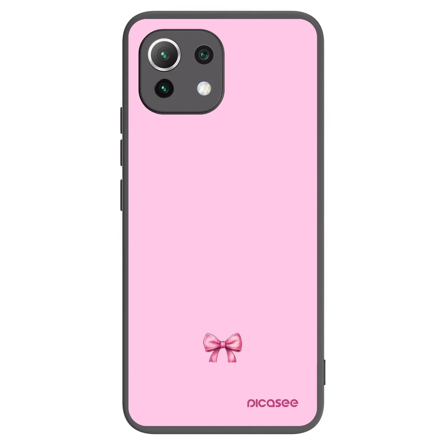 Picasee fekete szilikon tok az alábbi mobiltelefonokra Xiaomi Mi 11 Lite - Blush bow