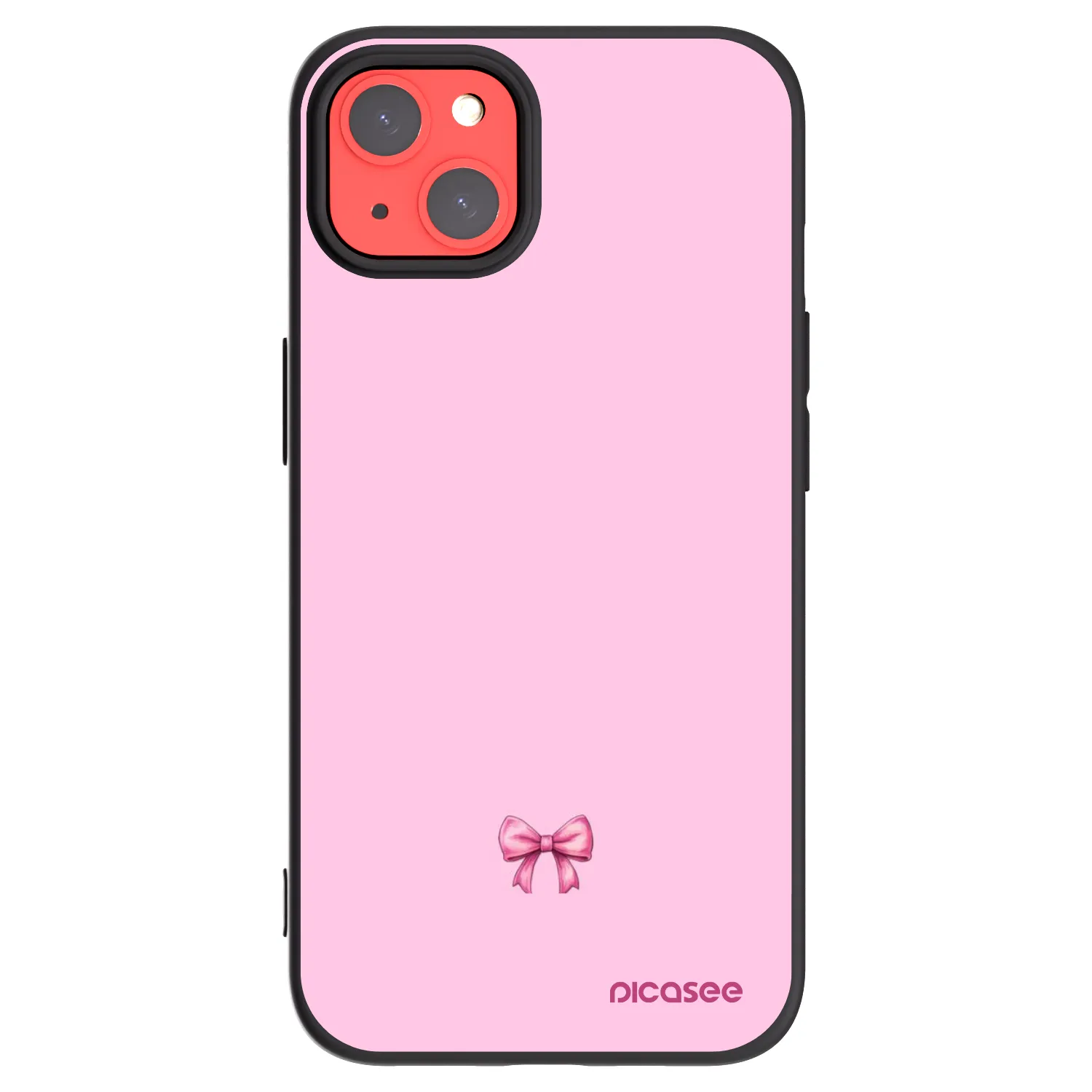 Picasee fekete szilikon tok az alábbi mobiltelefonokra Apple iPhone 13 - Blush bow