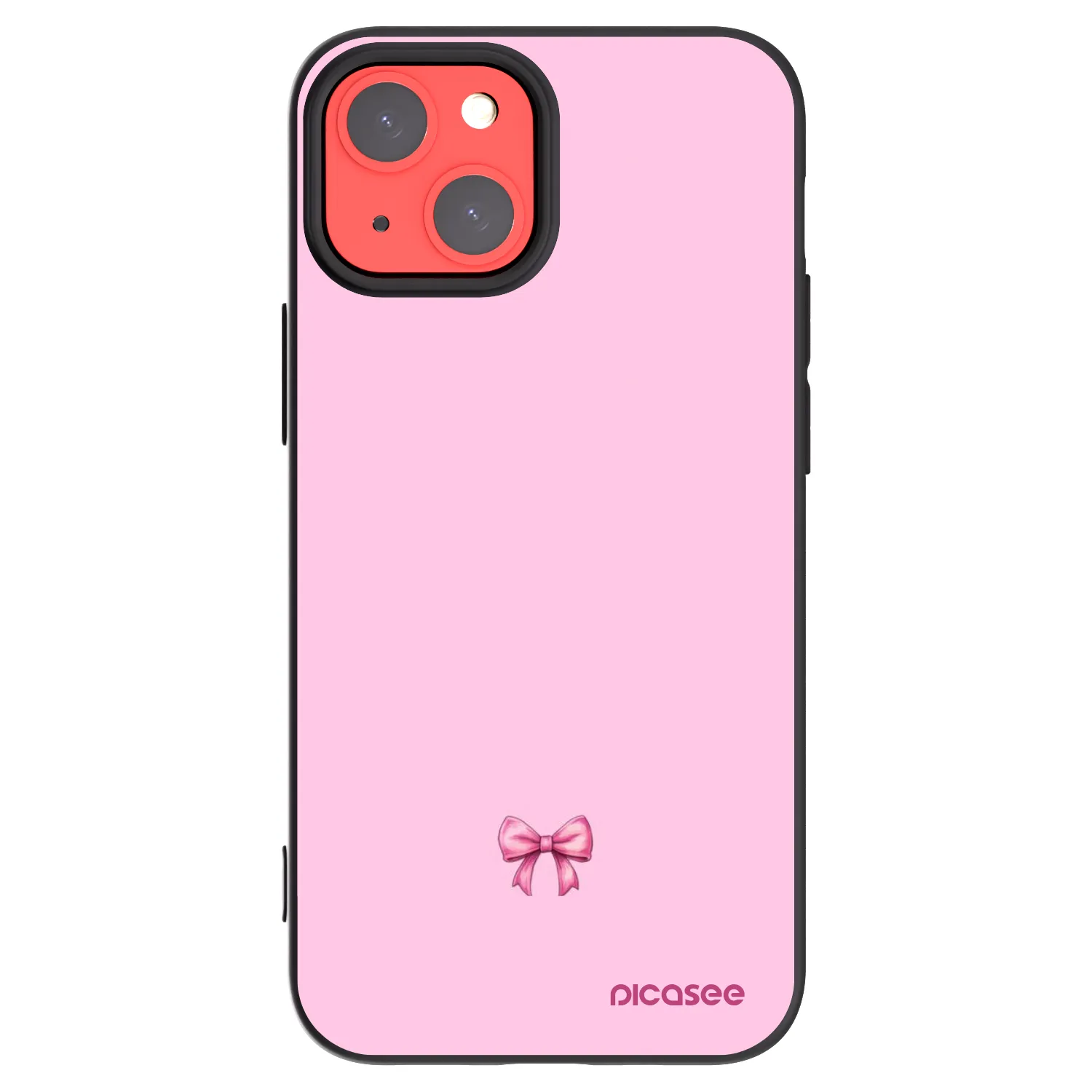 Picasee fekete szilikon tok az alábbi mobiltelefonokra Apple iPhone 13 mini - Blush bow