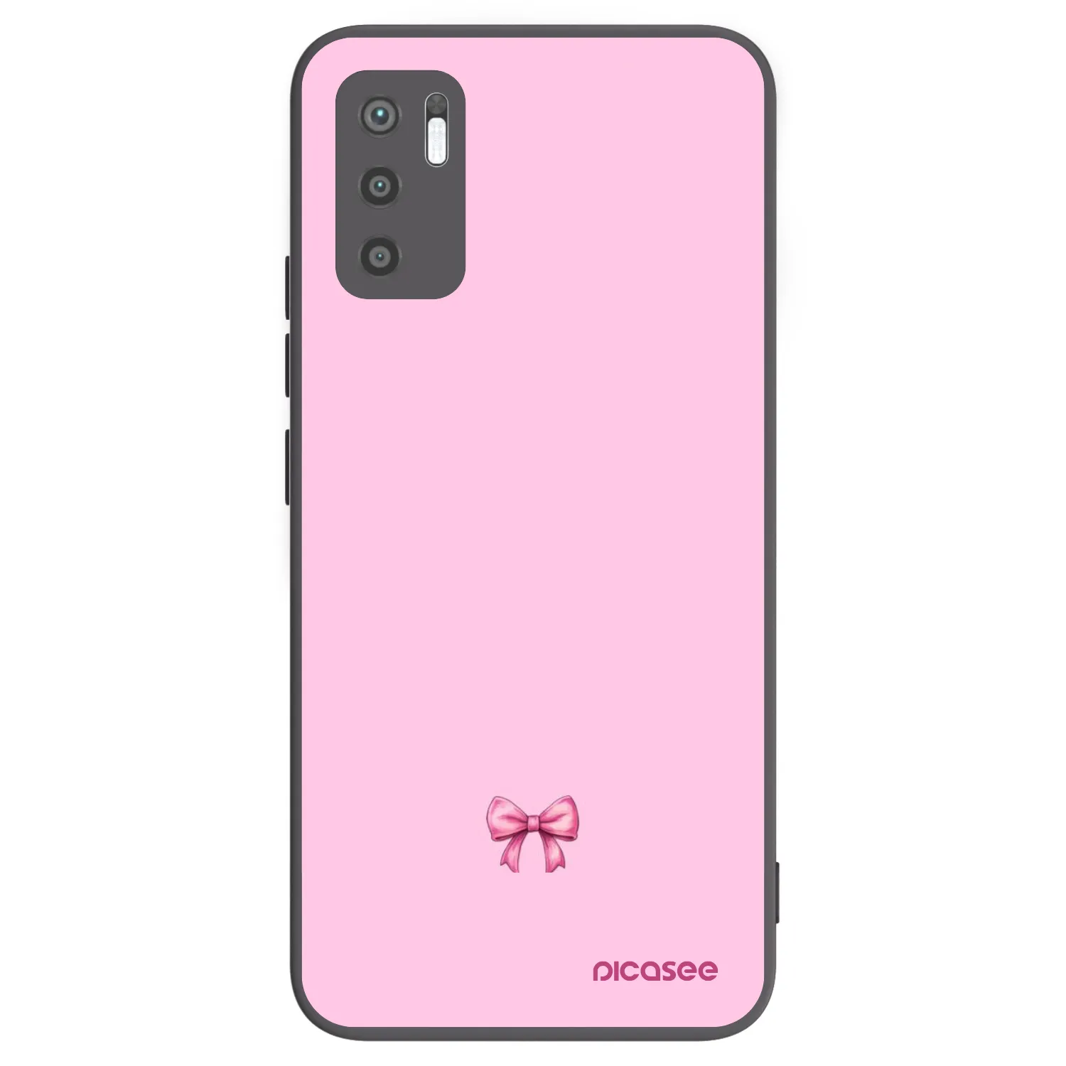 Picasee fekete szilikon tok az alábbi mobiltelefonokra Xiaomi Redmi Note 10 5G - Blush bow
