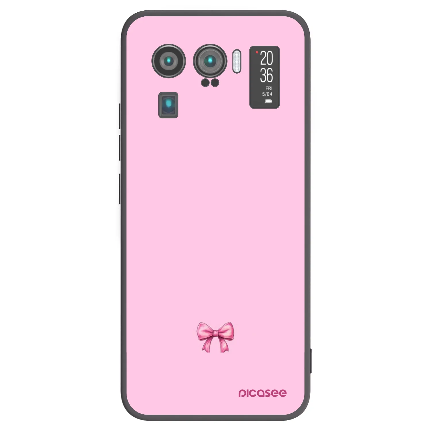 Picasee fekete szilikon tok az alábbi mobiltelefonokra Xiaomi Mi 11 Ultra - Blush bow