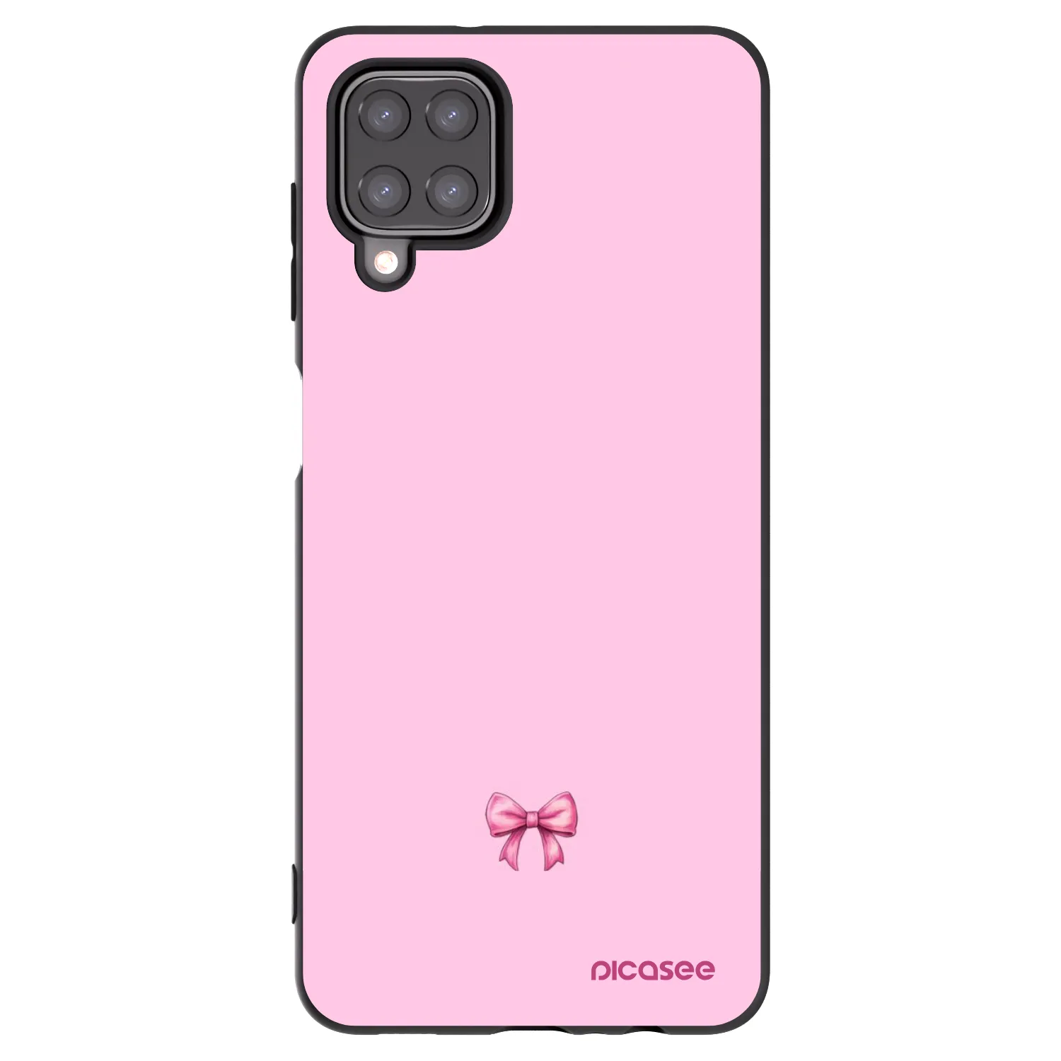 Picasee fekete szilikon tok az alábbi mobiltelefonokra Samsung Galaxy M12 M127F - Blush bow