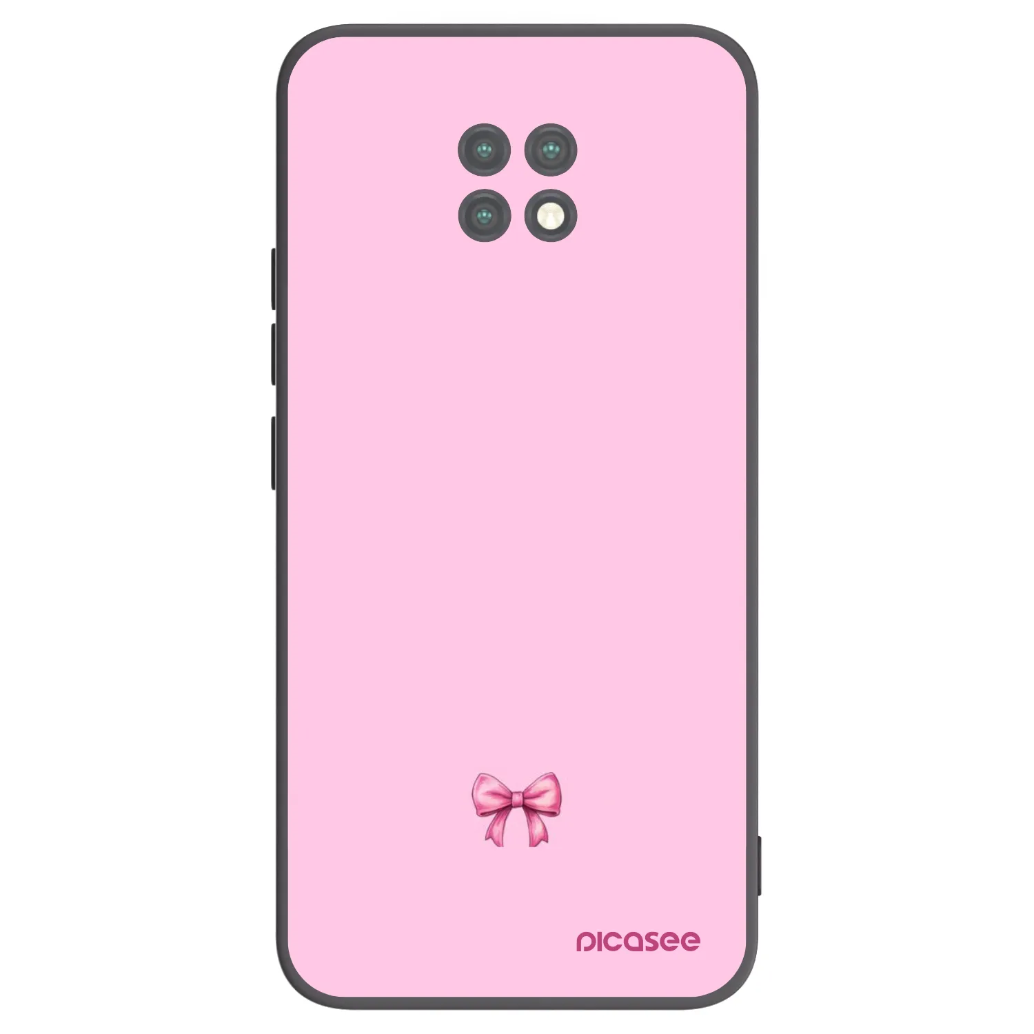 Picasee fekete szilikon tok az alábbi mobiltelefonokra Xiaomi Redmi Note 9T - Blush bow