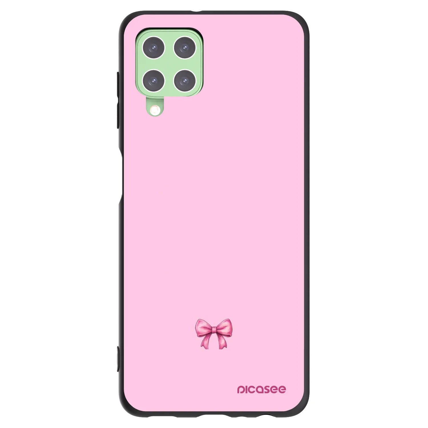 Picasee fekete szilikon tok az alábbi mobiltelefonokra Samsung Galaxy A22 A225F 4G - Blush bow