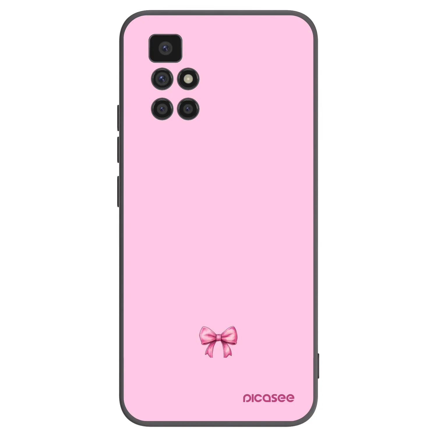 Picasee fekete szilikon tok az alábbi mobiltelefonokra Xiaomi Redmi 10 - Blush bow